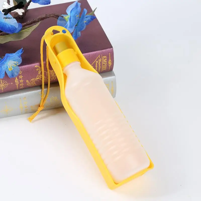 250/500 мл собачья бутылка для воды с миской пластиковая портативная бутылка для воды Домашние животные для путешествий для домашних животных питательная вода 23