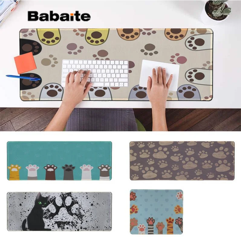 

Babaite Non Slip PC Cute Cats paw Customized MousePads Computer Laptop Anime Mouse Mat Free Shipping Large Mouse Pad Keyboards