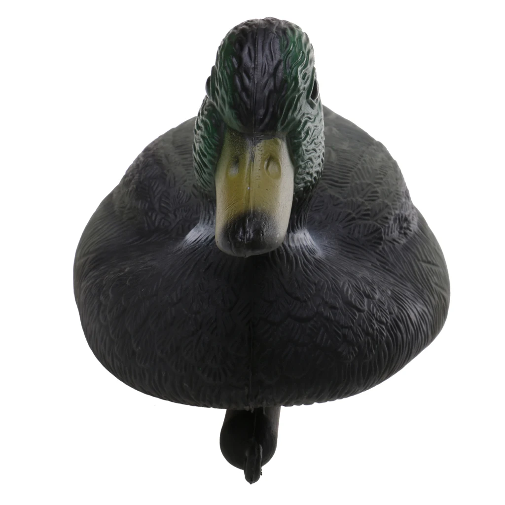 PE Durable Large Full Body Realistic Hunting Decoy Duck Male Mallard Fields Water Float Decoy with Green Head For Hunting Decoy