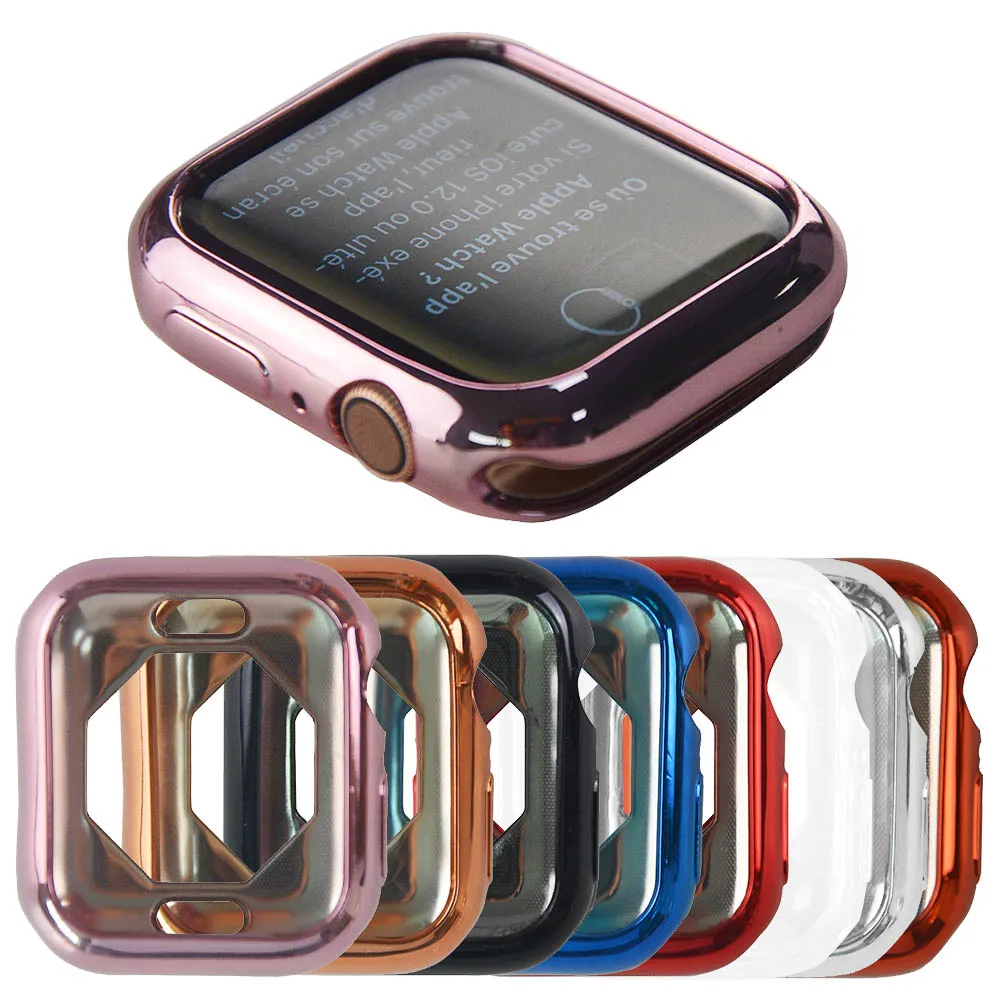 Чехол для Apple Watch Series 6/5/4/SE 44 мм 40 мягкий гибкий чехол из ТПУ с покрытием тонкий