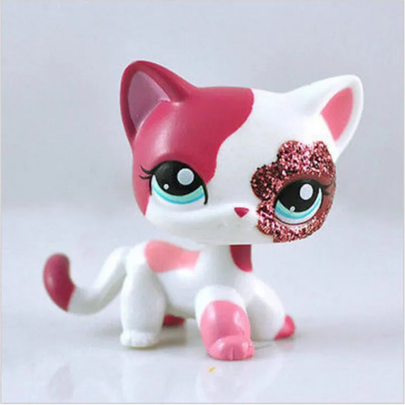 lps Pet Shop CAT font b toys b font Short Hair Kitty Rare Old Styles White