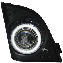 DRL COB angel eye + halo fog lamp + projector lens + black fog lamp cover + for Honda Spirior 2009-12, Accord JDM Europe, 2pcs