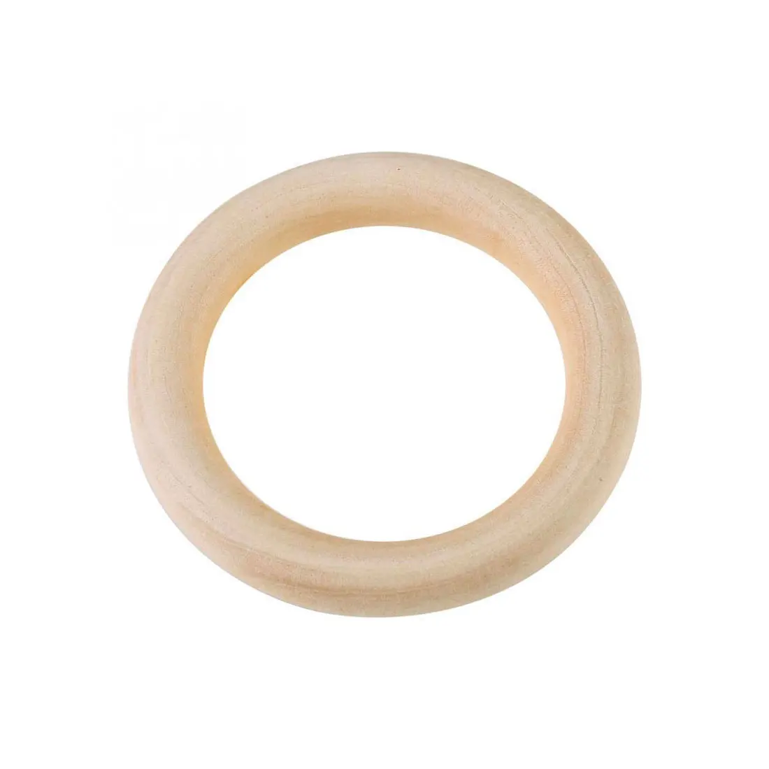 25mm-68mm Natural Wooden Baby Teething Rings Infant Teether Toy Necklace Bracelet For 3-12 Month Infants Tooth Care Products - Цвет: 25mmX50PCS