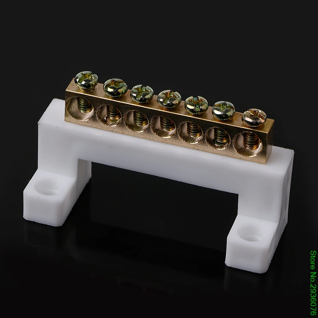 

New 7 Positions Electric Cable Connector Screw Barrier Terminal Strip Block Bar Drop Shipping Support