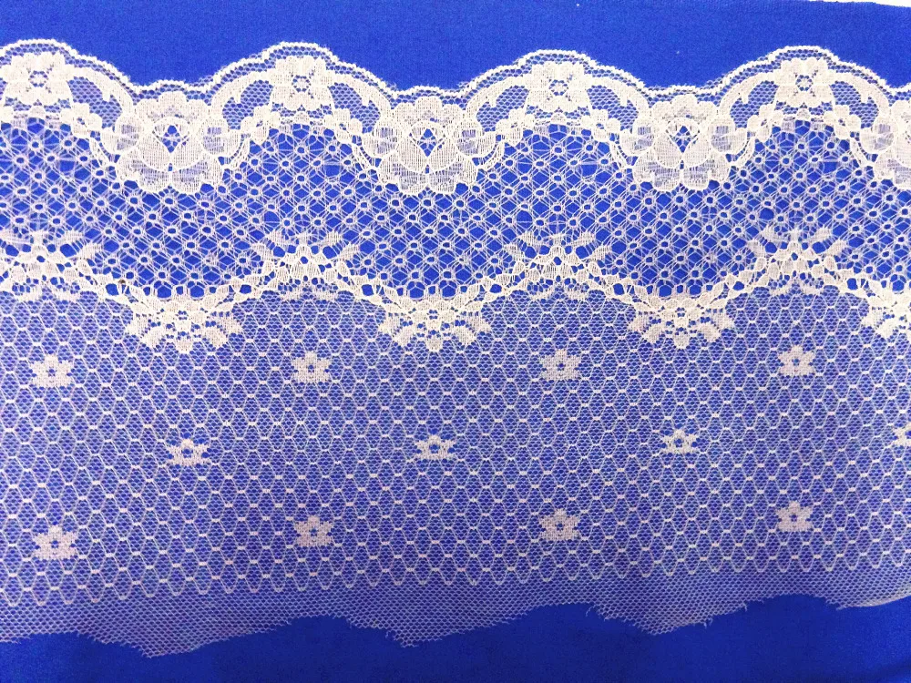 

NEW 100feets/lot ivory 16cm 2.3 inch width wide lace nice attractive for wedding bridal, veil, headband, pettiskirt,sewing