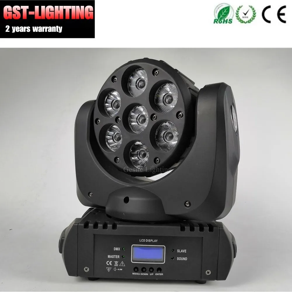 Cabeça em Movimento Luz do Estágio 4 Pçs e lote Profissional Rgbw 4in1 e mini Luz da 7 Pcs 12 w 2 Cheap Efeito de Iluminação de palco