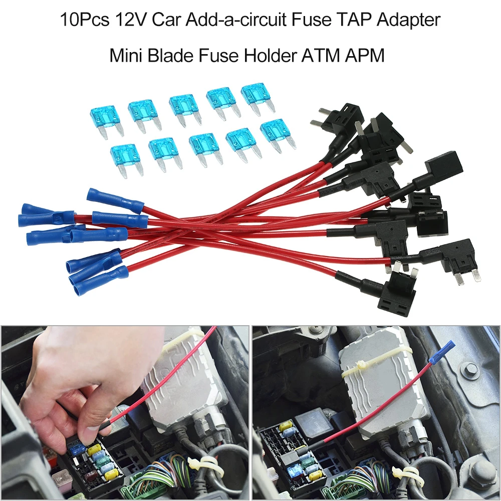 KKMOON 10Pcs 12V SMALL MEDIUM Size ATM APM Car Fuse Holder Add a circuit Fuse Adapter Blade Fuse Holder fuse box|Fuses| - AliExpress | Add On Automotive Fuse Box | | AliExpress