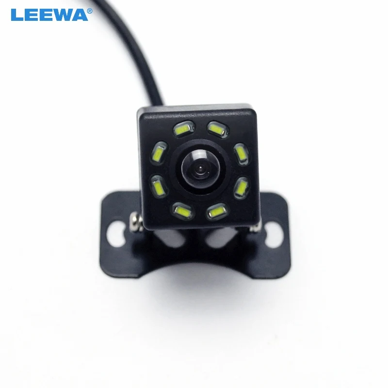 

LEEWA 20set DC12V Universal Car Rear View Camera With 8-LED Light Auto Reversing Backup Camera #5121