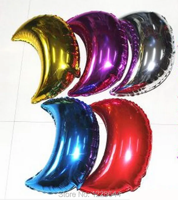 DH_moon shape metallic foil balloons