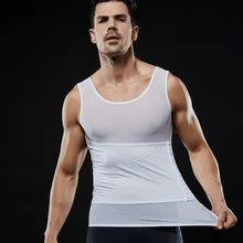 Корректирующий жилет для похудения, Мужская эластичная дышащая майка для фитнеса, Мужская Нижняя Майка, WHShopping
