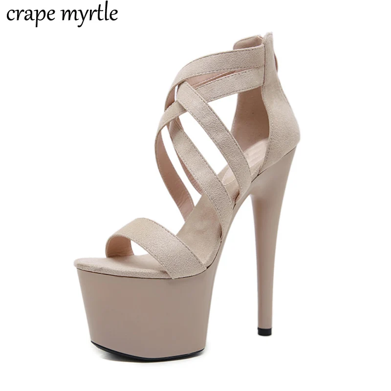 

ankle strap heels summer high heels Platform Sandals Women High Heels sexy women pumps Open Toe Gladiator strap sandals YMA826