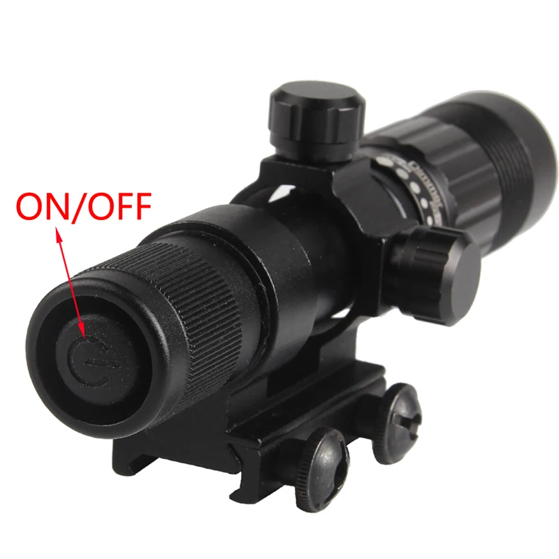 Тактический фонарик Зеленая лазерная оптическая система ночного видения Регулируемый сильный осветитель для охоты страйкбол RL8-0006G