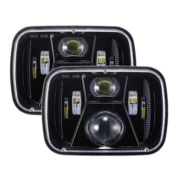 

Factory direct sale lighting truck 5x7 led sealed rectangle projector headlight dot drl car led headlight for cars