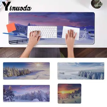 

Yinuoda Winter Snow Gaming Player desk laptop Rubber Mouse Mat Rubber PC Computer Gaming mouse pad mouse mat gaming