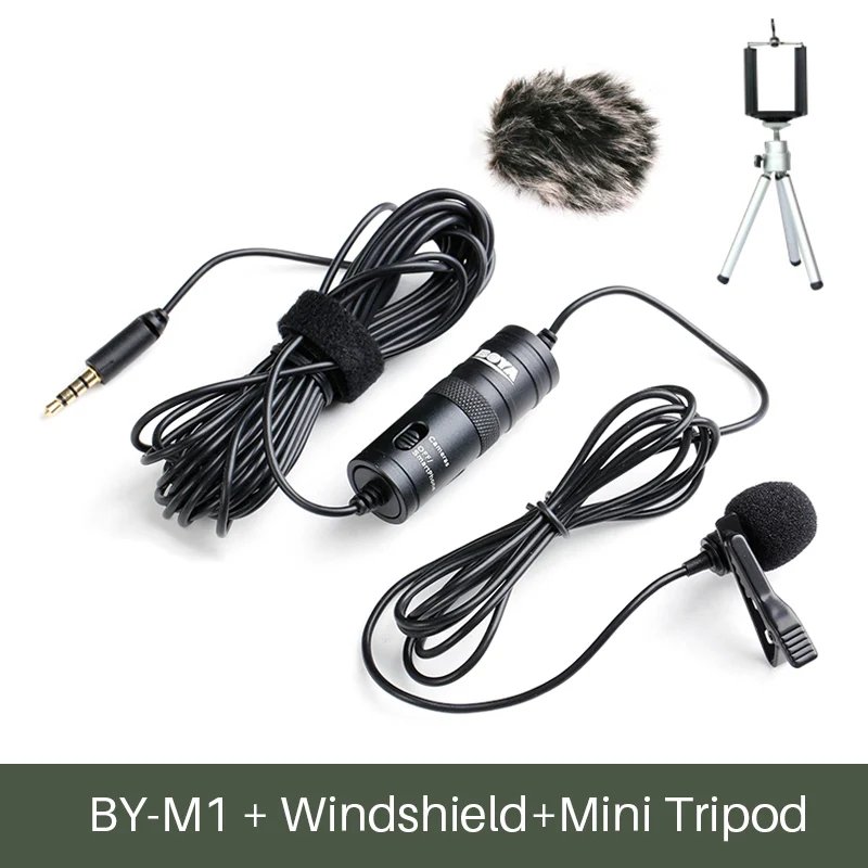 Original BY-M1 Recording microfone Lavalier Lapel Microphone Video Mic For Youtube Record Pc iPhone 12Pro Max | Электроника