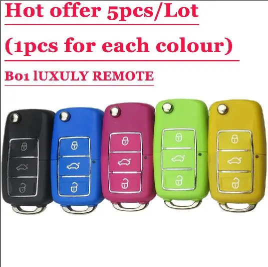 

Free shipping (5 pieces)Keydiy B01L-03 Luxury 3 Button Remote Key with 5 colours for URG200/KD900/KD200 machine