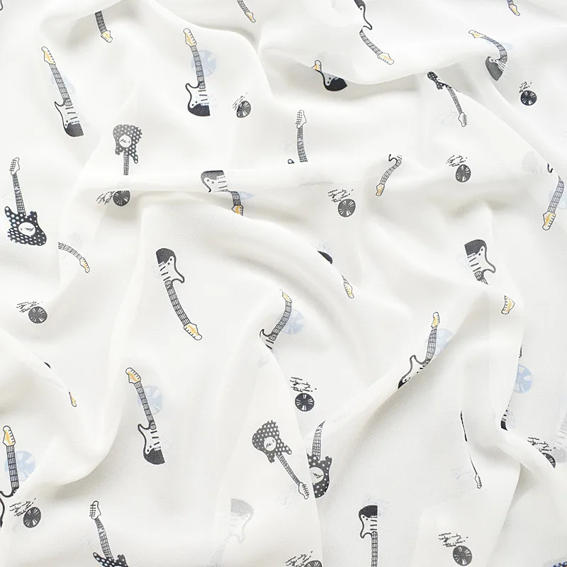 

2019 new high-viscose chiffon fabrics spring and summer printed fabrics multi-personality artistic style soft