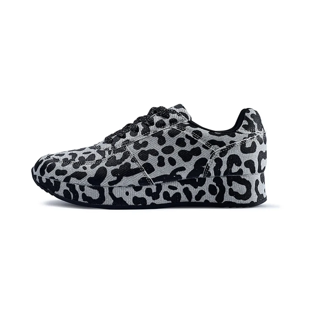 Women's Leopard Print shoes Wild Women's Sneakers Shoes Increased Casual Shoes sport shoes woman na platforme#G3