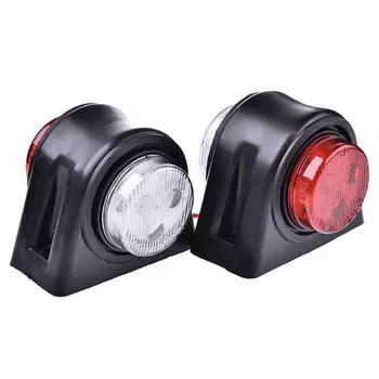 

Side Marker Lights 2PCS 8LED Side Marker Lights White Red Lamp Compatible With 10-30V Trailer Truck
