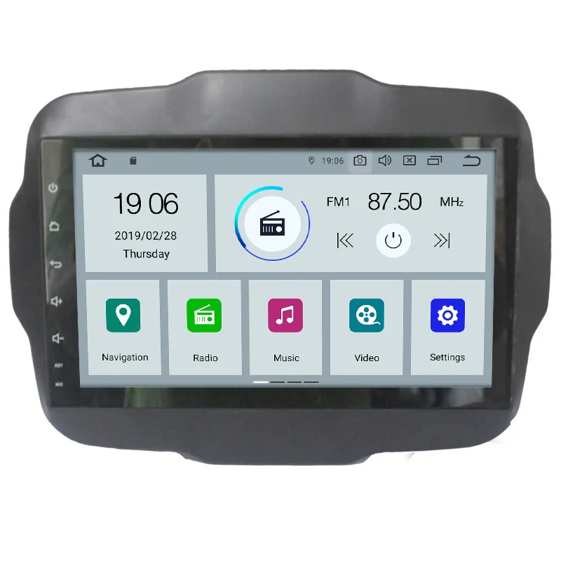 

COIKA 9" Quad Core Android 9.0 System Car GPS Navi Stereo For jeep renegade 2016 With 2+16G RAM WIFI 4G BT OBD DVR Mirror Screen