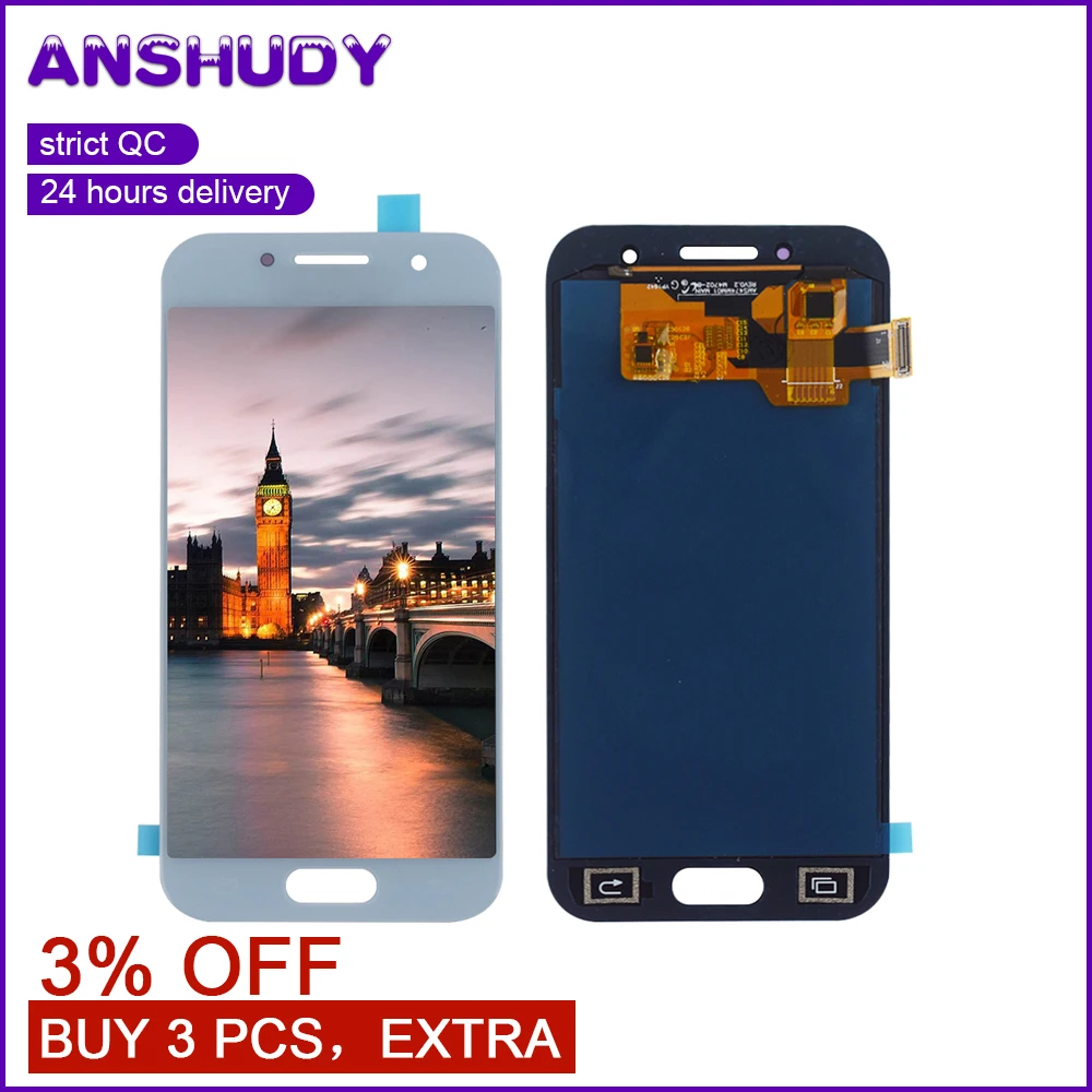 

A320F LCD Touch Screen Digitizer Sensor Assembly For Samsung Galaxy A3 2017 A320 A320 A320F/DS A320Y/DS A320Y A320F Display