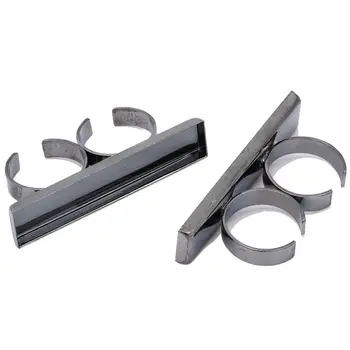 

10pcs/lot High quality gun black charm double ring blank setting ring base for women men, 51X11mm-10009911