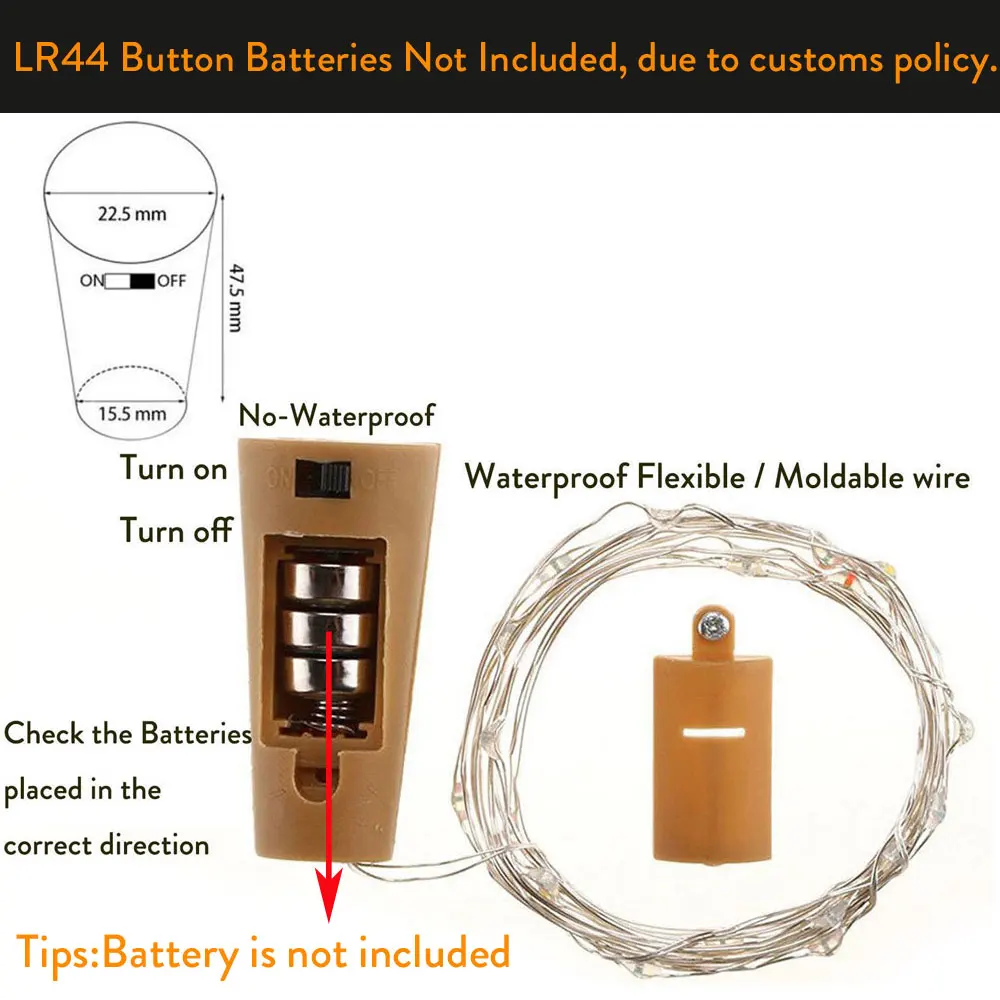 Tanie 2M 20leds LED zasilanie bateryjne srebrny drut miedziany wodoodporne łańcuchy sklep