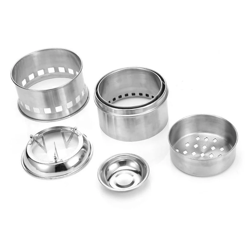 

Outdoor Portable Firewood Stainless Steel Camping Ctove Mini Stove for Picnic Camping