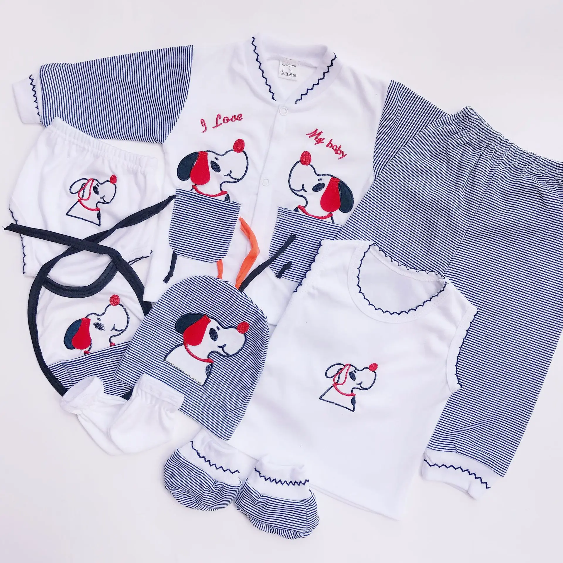 Импортные товары; хлопковый костюм с длинными рукавами для новорожденных; простая хлопковая одежда для новорожденных; Всесезонная Одежда для младенцев