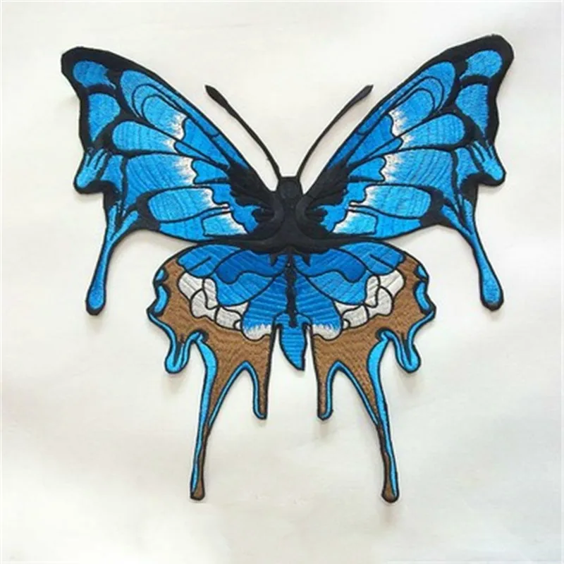 1 шт. тканевые нашивки с вышивкой большая бабочка Приклеивание утюгом DIY нашивка