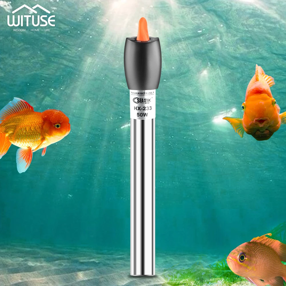 

EU 20-34 Degree Stainless Steel Adjustable Automatic Aquarium Fish Tank Water Temperature Thermostat Heater 100W 200W 300W 500W