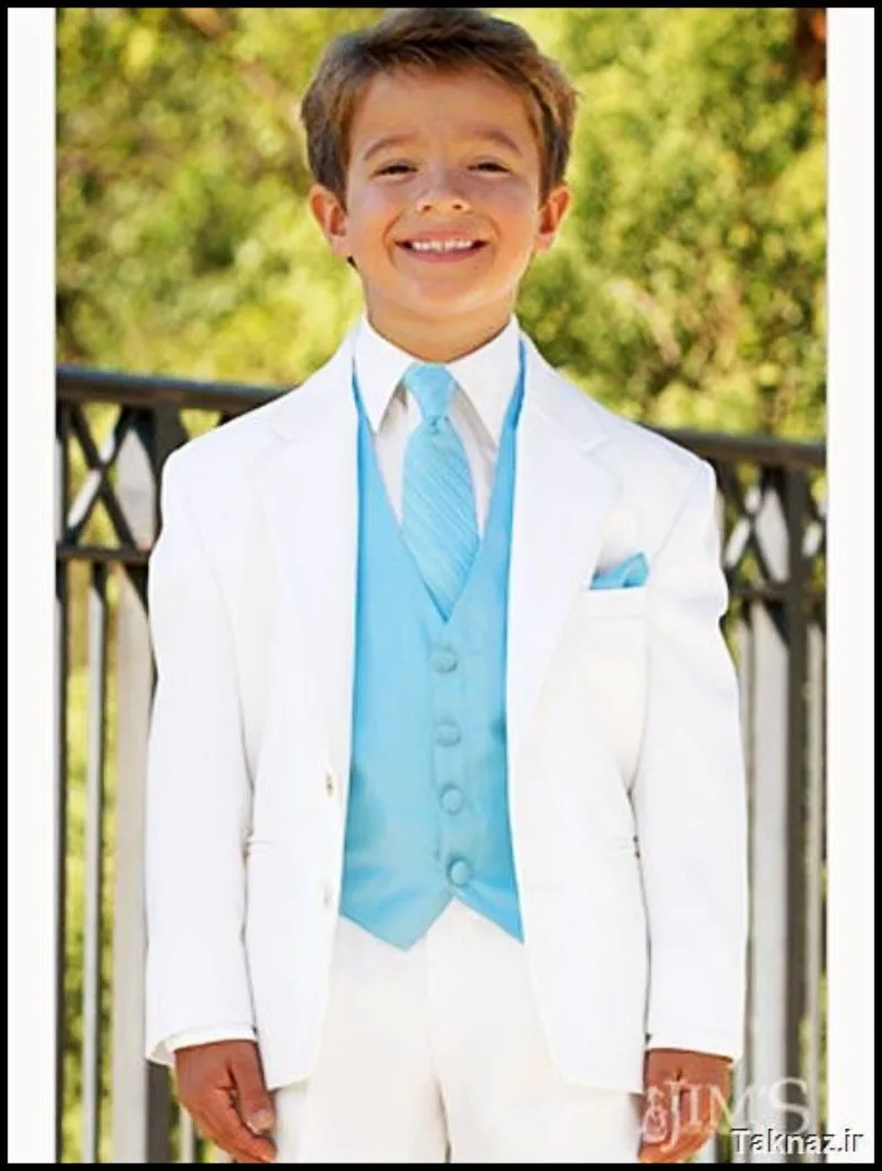 Custom white two Button Boy Tuxedos Notched Lapel Children Suit Kid Wedding/Prom blazer three