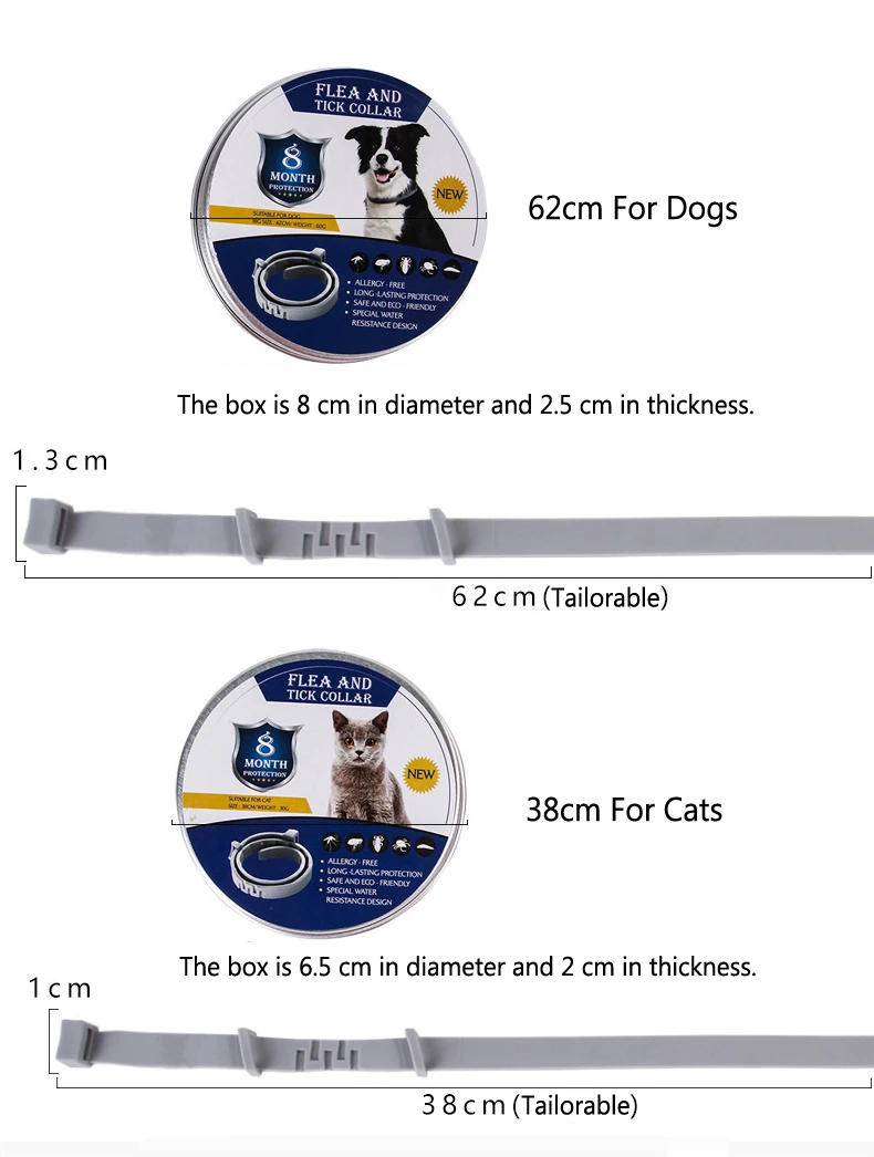 Safety Pet Dog Cat Outdoor Anti Flea Mite Tick Collar Neck Strap Adjustable Anti-insect Dogs Collars Cat Neck Straps Accessories (2)