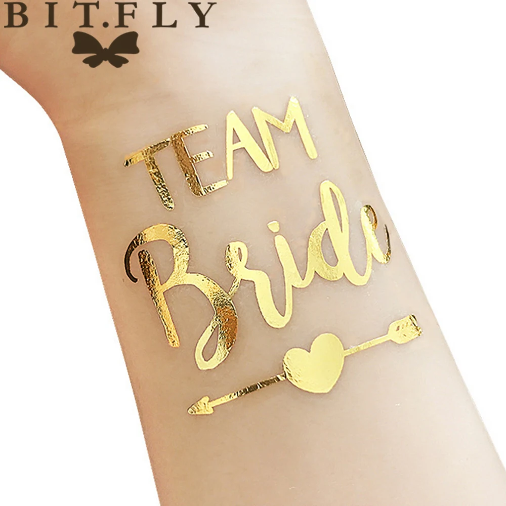 

10pc Bridal Team Bridesmaid team temporary tattoo Bachelor Bride Party Sticker Decoration Marriage Bridal To Be Party Supplies