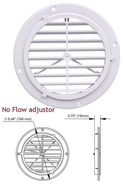 Пластиковая вентиляционная решетка для вентиляционного отверстия, крышка для вентиляции RV, прицеп для яхты, караван, настенное потолочное крепление