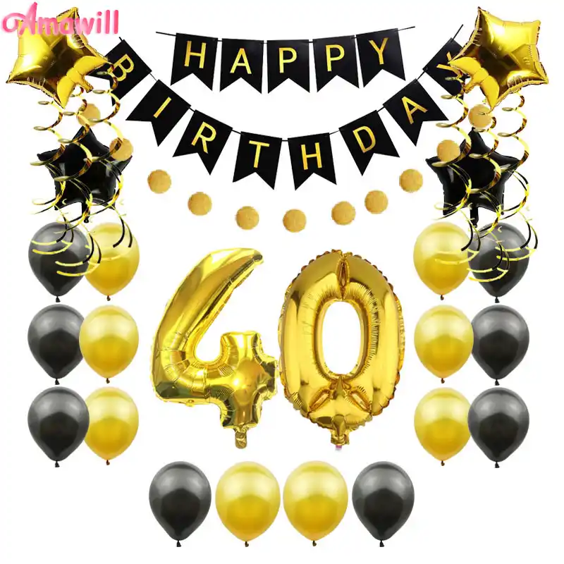 Amawill Banderole Pour Joyeux Anniversaire Ballons Decoratifs De Fete D Anniversaire 40e Fournitures De Fete D Anniversaire 7d Pour Adultes De 40 Ans Aliexpress Amawill Banderole Pour Joyeux Anniversaire Ballons Decoratifs De Fete D Anniversaire 40e Fournitures De Fete D Anniversaire 7d Pour Adultes De 40 Ans Aliexpress