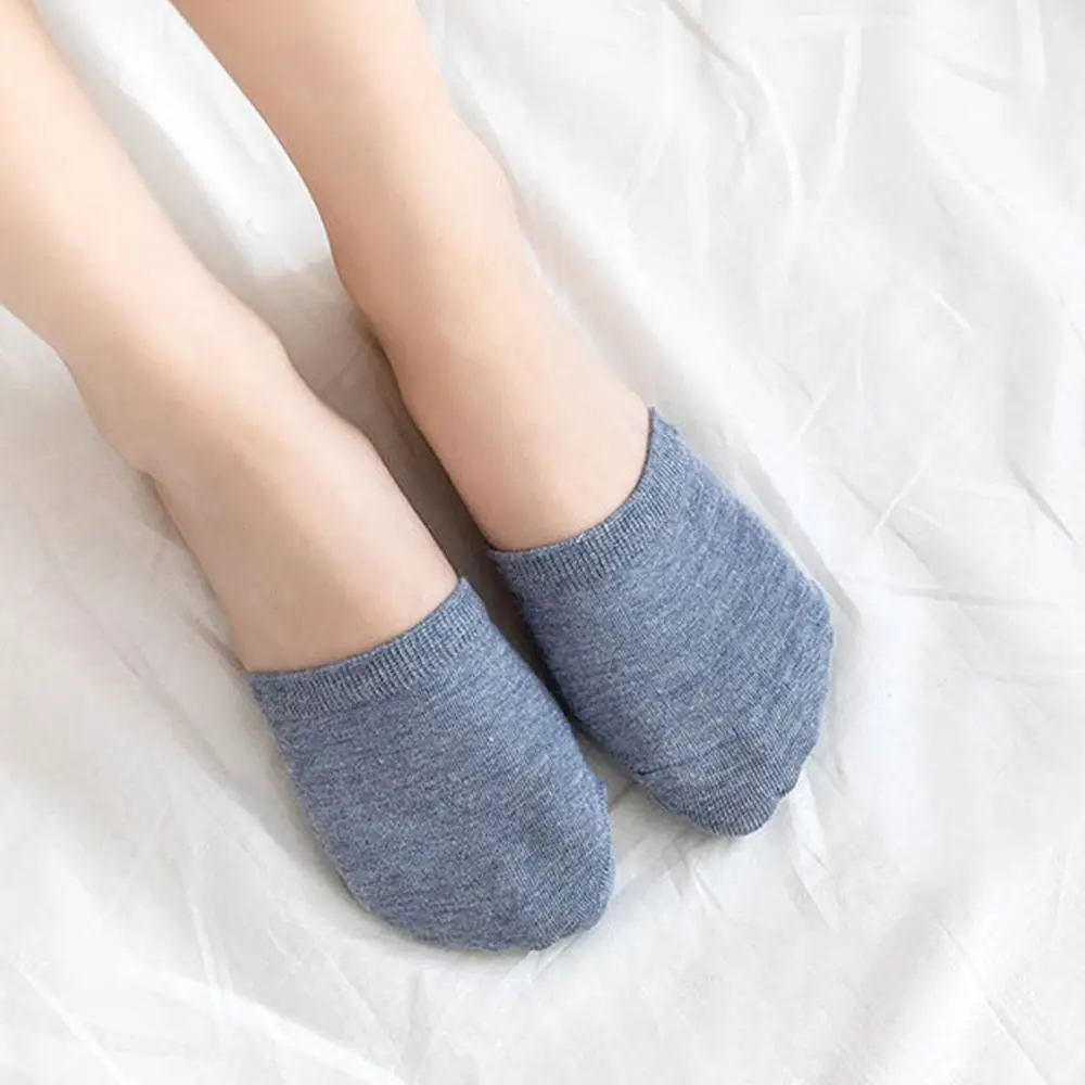 New Woman Summer Forefoot Socks Thin Cotton Sweat Socks Non-slip Slippers High Heels Invisible Half Foot Socks