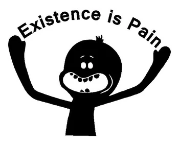 

2pcs 14cmBlack/White Rick And Morty Cartoon Pvc Waterproof Sticker For Luggage Skateboard Phone Laptop Moto Car DIY Sticker