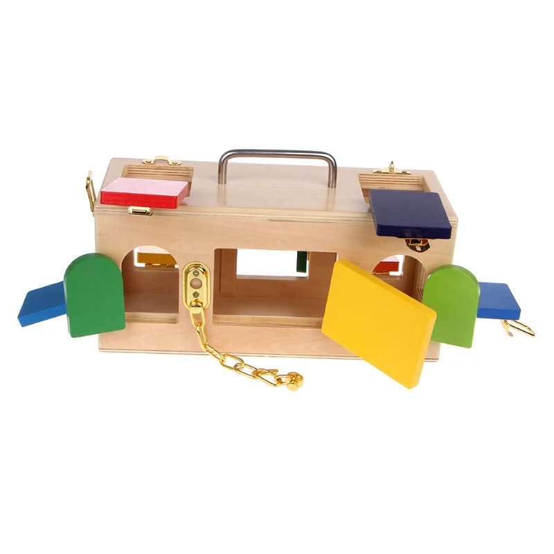 Caixa de Bloqueio Brinquedos de Treinamento Crianças Amor Interessante Montessori Colorido Pré-escolar Educacional Mod. 109102 5 Brinquedos mat.