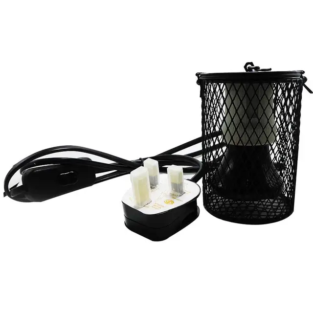 Ceramic Heating Lamp Heater Guard Holder E27 Reptile Terrariums Infrared Heat Bulb 100w