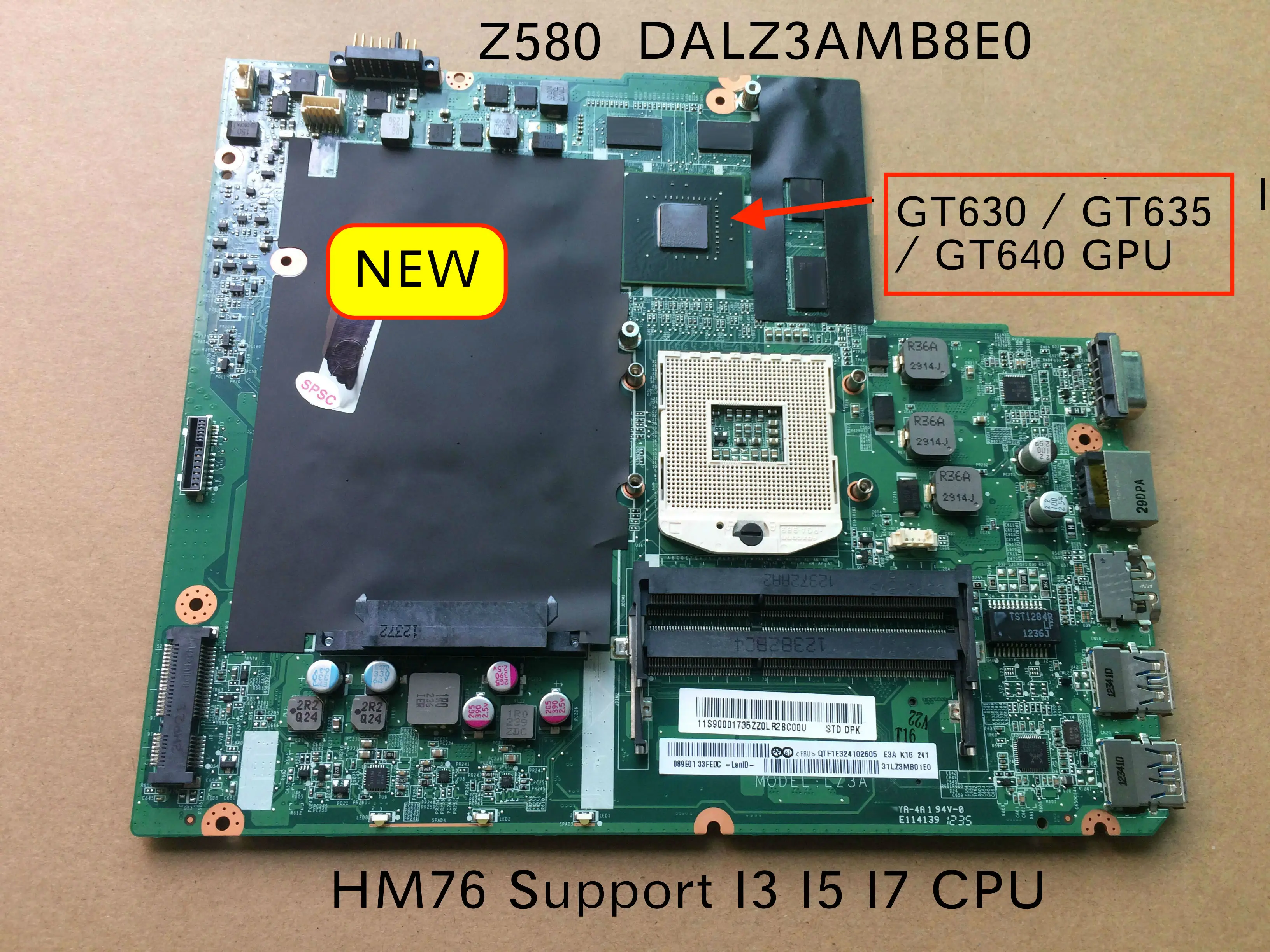 الأصلي جديد اللوحة لابتوب لينوفو Ideapad Z580 DALZ3AMB8E0 GT630M GT635M الفيديو بطاقة