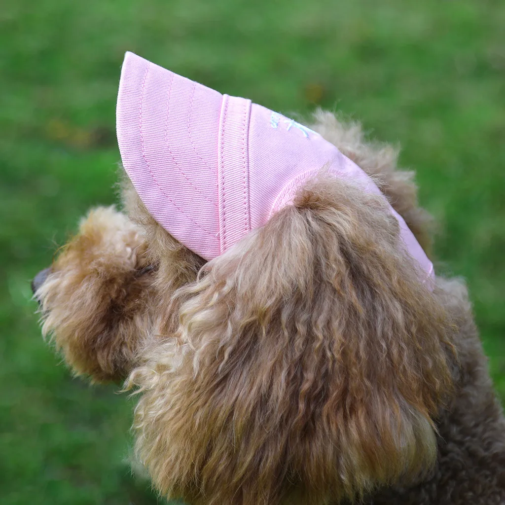 Шляпа для животных с отверстиями для ушей собака спорт бейсбол для защиты от солнца Регулируемая пряжка дизайн открытый износостойкий головной убор для собак