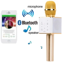 Yixiang Q7 Магия Караоке микрофон телефона КТВ игрок Беспроводной конденсаторный Bluetooth MIC Динамик записи музыки для Iphone, Android