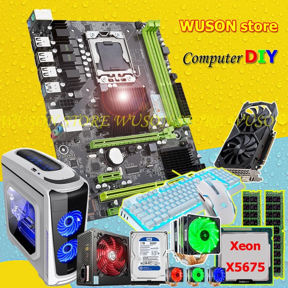 #^Special Price HUANANZHI X58 PRO motherboard bundle CPU Xeon X5675 with cooler RAM 16G RECC 500Watt PSU GTX1050Ti video card 1TB SATA3.0 HDD #^Special Price HUANANZHI X58 PRO motherboard bundle CPU Xeon X5675 with cooler RAM 16G RECC 500Watt PSU GTX1050Ti video card 1TB SATA3.0 HDD