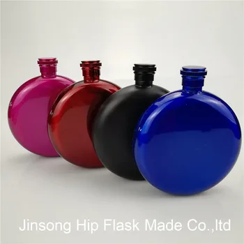 

New style stainless steel 5oz Round Flask color black /Red/Hot pink/Blue /sliver,Mixed color available,logo free engraved