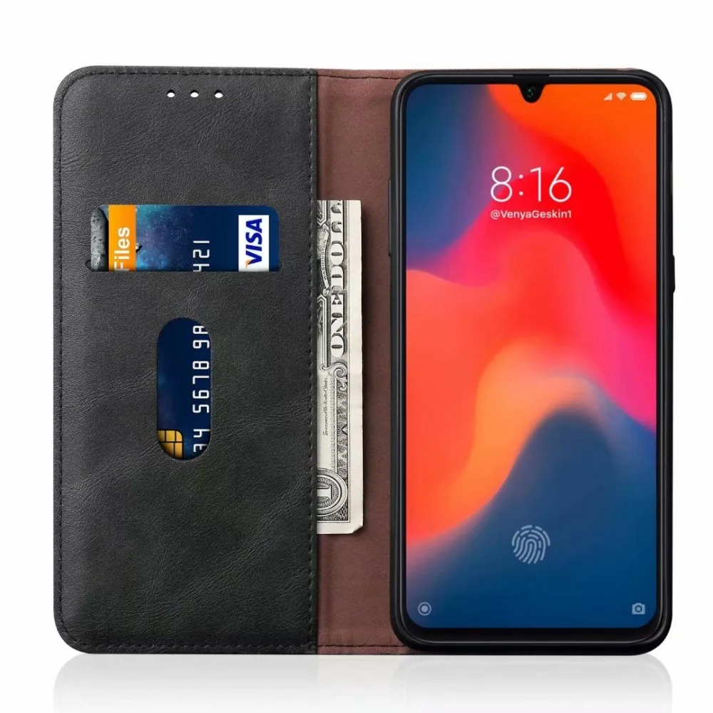 For Xiaomi mi 9 Case Luxury Leather Retro Stand Wallet Flip Cover Case For Xiaomi mi9 mi 9 Magnetic Filp Phone Case