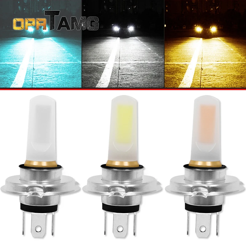 

1pc Car LED H4 LED COB Fog Lamp Car headlights Daytime Running Light Bulb Turning Styling Fog Braking Bulb DC12V Car accessories