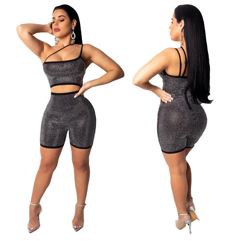 Sexy Sequin Rompers Womens Jumpsuit Shorts Playsuit Front Hollow Cut Out Glitter Sparkly Club Party Overalls Bodycon Jumpsuits