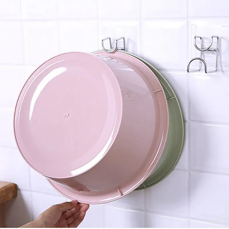 

Durable Stainless Steel Bath Hooks Self-Adhesive Wall Mounted Removable Hanging Washbasin Holder Towel Rack Kitchen Board Hook