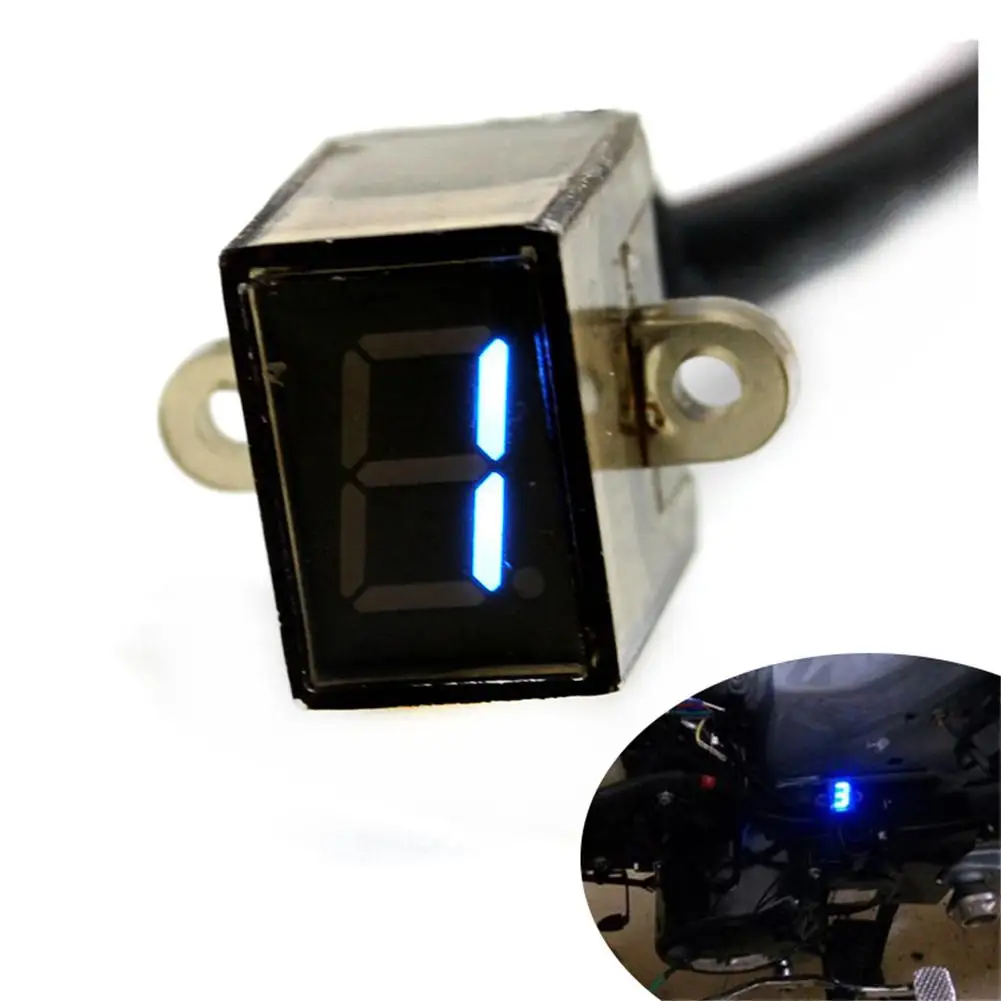 Off road Motorcycle Gear Indicator Display 1 6 Gear Bright Blue LED